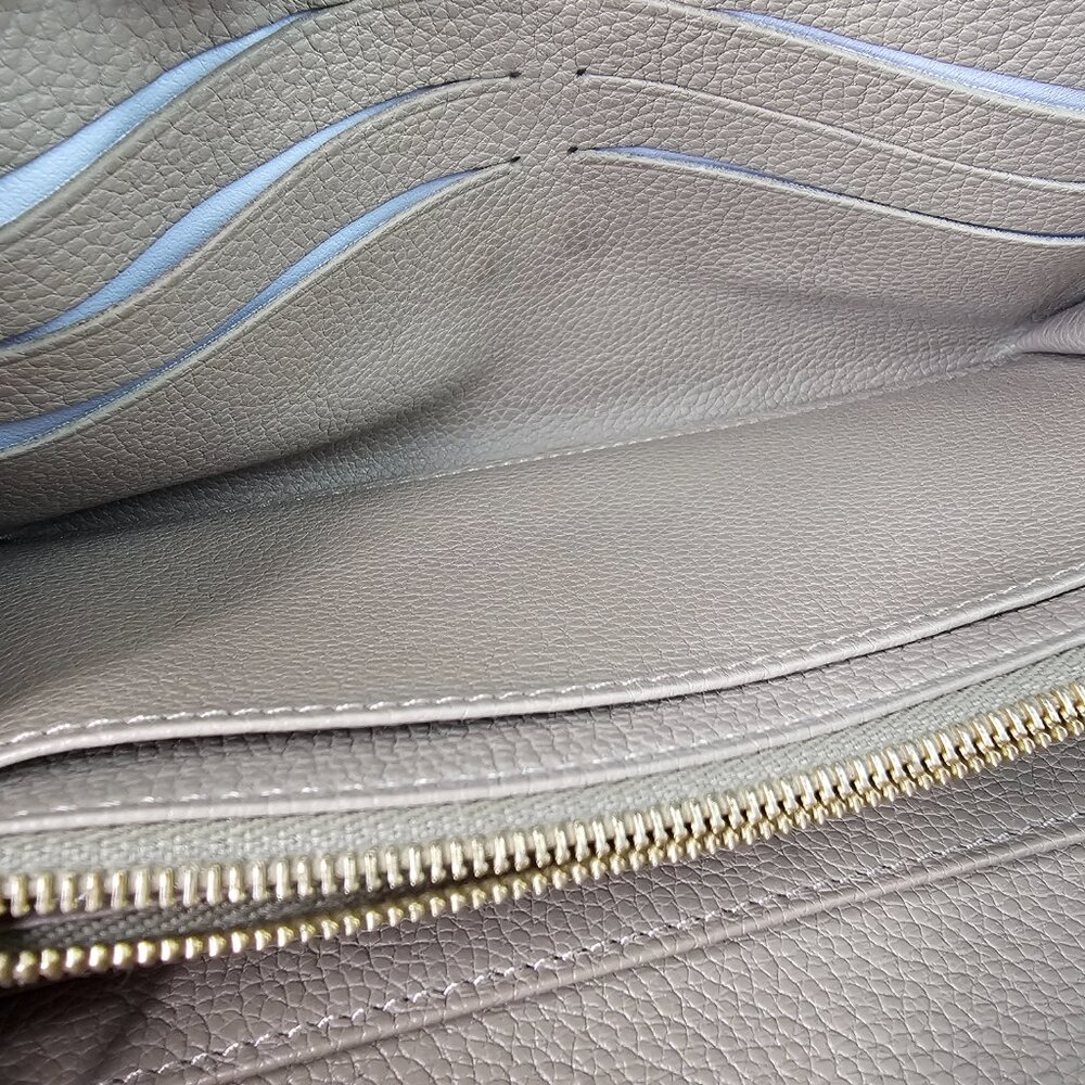 LOUIS VUITTON Bicolor Monogram Giant Sarah Wallet Tourterelle Gray Cream LV Bag - Picture 10 of 12